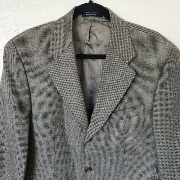 Chaps Ralph Lauren Fine Wool Blazer 38R Gray Sport Coat Jacket - Picture 5 of 15